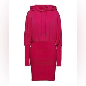 Opening Ceremony Raspberry Reddish Pink Hoodie Dress